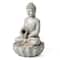 Glitzhome® 20.5" Zen-Style LED Meditating Buddha Outdoor Fountain